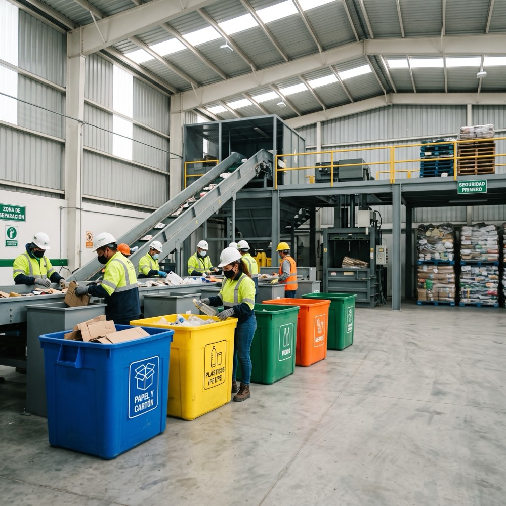 Planta industrial de separación y reciclaje de materiales - Reciclaje Grupo Tresner
